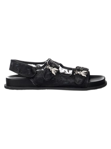 Patrizia Pepe Leder-Sandalen in Schwarz