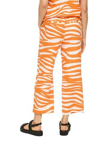 S.OLIVER RED LABEL Broek oranje/wit