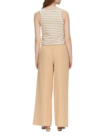 QS by S. Oliver Top in Beige/ Weiß