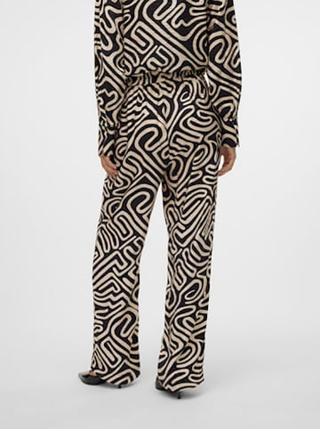 Vero Moda Hose in Schwarz/ Beige