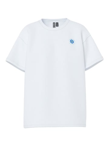 Pieces Shirt "Alifi" lichtroze/blauw