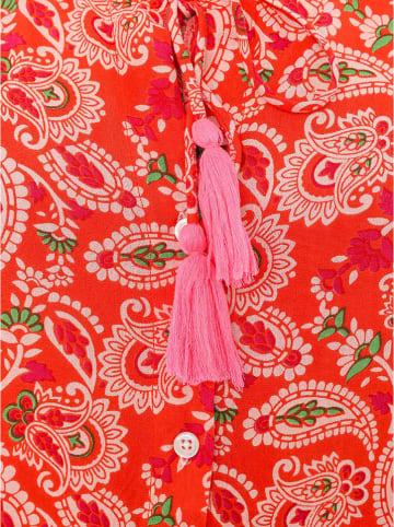 Zwillingsherz Jurk "Paisley Traum" rood