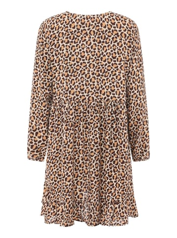 Zwillingsherz Jurk "Wilder Leo" beige/bruin