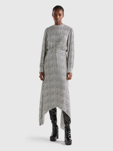 Benetton Jurk zwart/wit