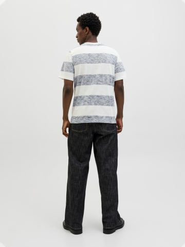 Jack & Jones Koszulka "Birk" w kolorze szaro-białym
