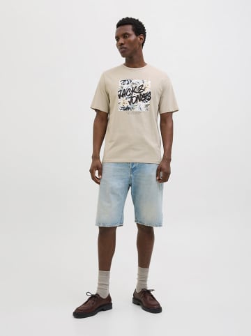 Jack & Jones Koszulka "Hawaii" w kolorze kremowym