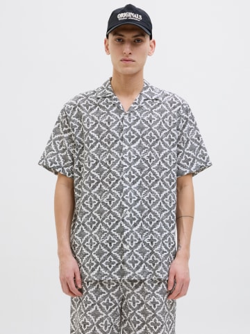 Jack & Jones Hemd in Grau/ Weiß