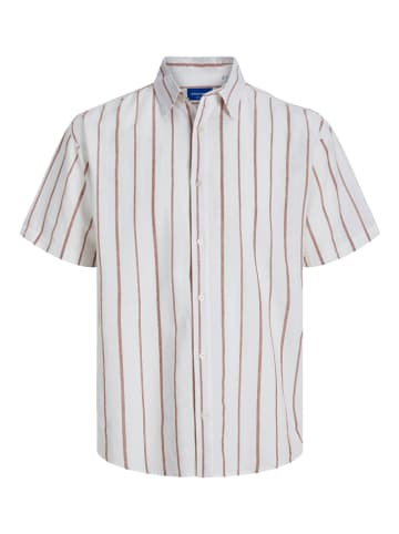 Jack & Jones Hemd "Joshua" in Weiß/ Braun
