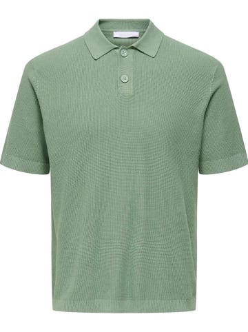 ONLY & SONS Koszulka polo "Tony" w kolorze zielonym