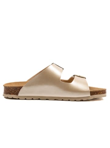 billowy Pantoletten in Gold