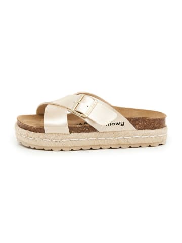 billowy Pantoletten in Gold