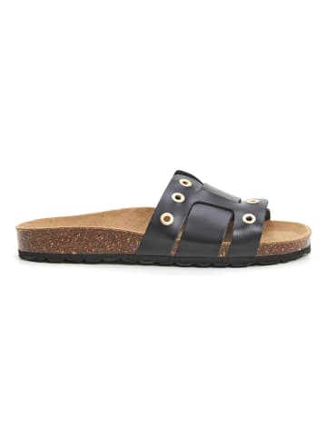 billowy Leren slippers zwart