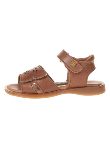 El Naturalista Leren sandalen lichtbruin
