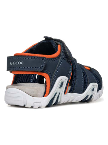Geox Halbsandalen "Kraze" in Dunkelblau/ Orange