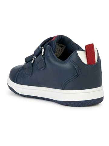 Geox Skórzane sneakersy "New Flick" w kolorze granatowym