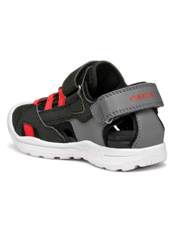 Geox Halbsandalen "Vaniett" in Schwarz/ Rot