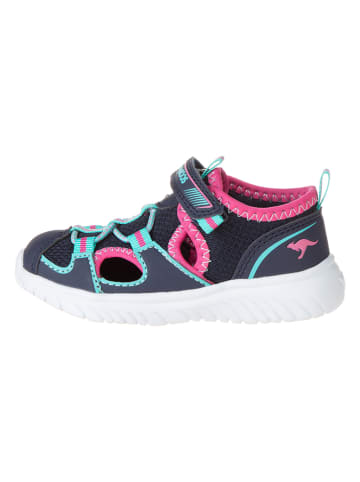 Kangaroos Enkelsandalen blauw/lichtroze