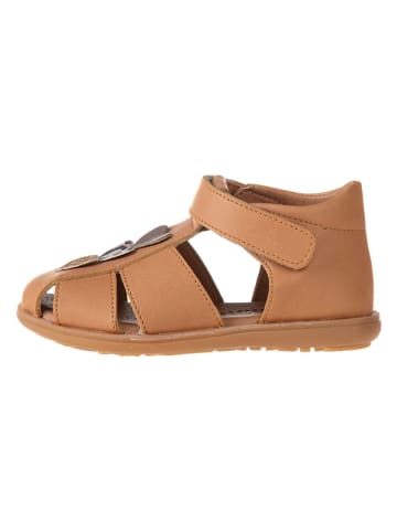 kmins Leren enkelsandalen lichtbruin