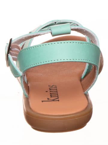 kmins Leder-Sandalen in Türkis