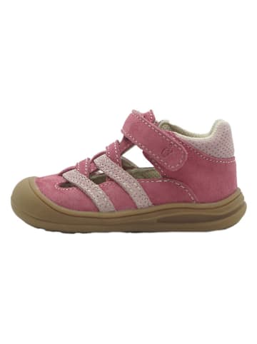 lamino Leren enkelsandalen roze