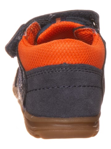 Lurchi Leder-Halbsandalen "Jonathan" in Dunkelblau/ Orange