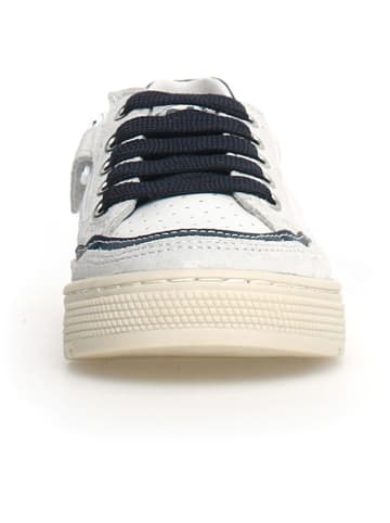 Naturino Skórzane sneakersy w kolorze granatowo-białym