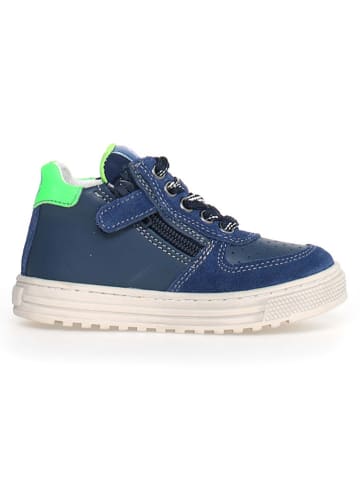 Naturino Leder-Sneakers "Hess" in Dunkelblau/ Grün
