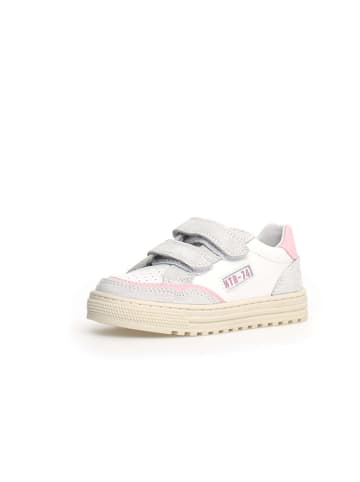 Naturino Leder-Sneakers "Ariton" in Weiß/ Grau/ Rosa