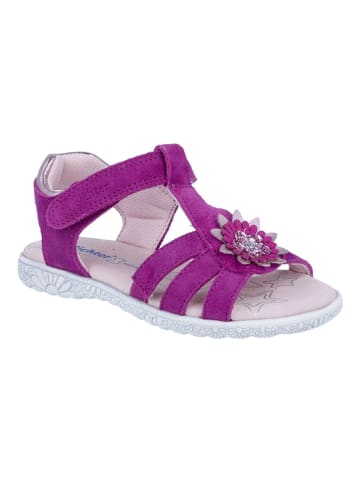 Richter Shoes Leder-Sandalen "Sole" in Fuchsia