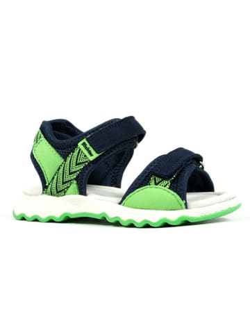 Richter Shoes Sandalen "Leo" in Dunkelblau/ Grün