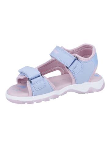 Richter Shoes Sandały w kolorze błękitno-jasnoróżowym