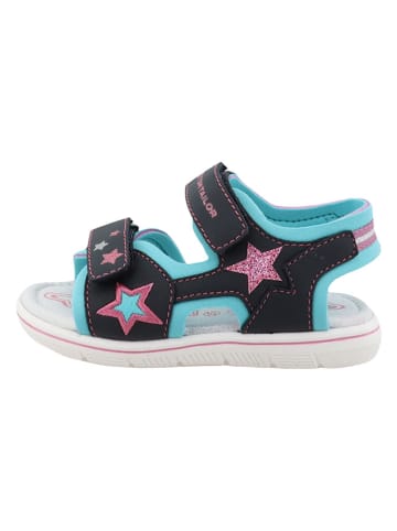 Tom Tailor Sandalen zwart/turquoise