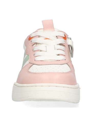 Vingino Leder-Sneakers in Weiß/ Pink