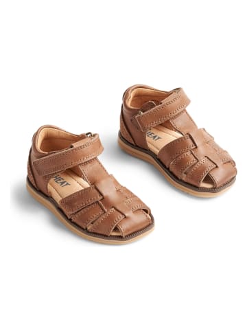 Wheat Leder-Halbsandalen "Sky" in Hellbraun