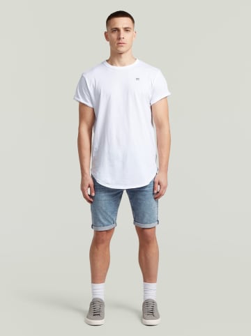 G-Star Szorty dżinsowe "3301" - Slim fit - w kolorze niebieskim