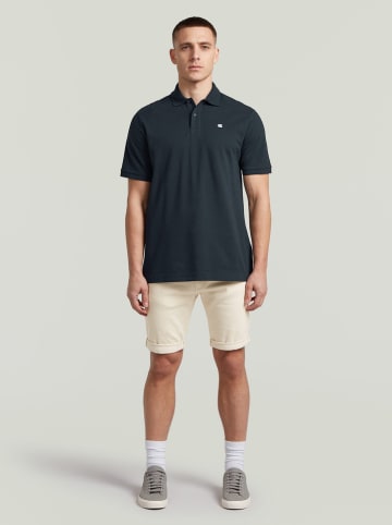 G-Star Szorty dżinsowe "3301" - Slim fit - w kolorze kremowym