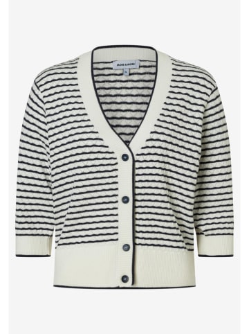 More & More Cardigan in Weiß/ Schwarz