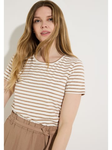 More & More Shirt in Hellbraun/ Creme