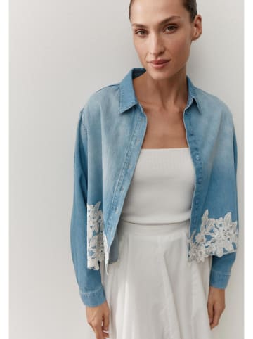 More & More Jeansbluse in Blau