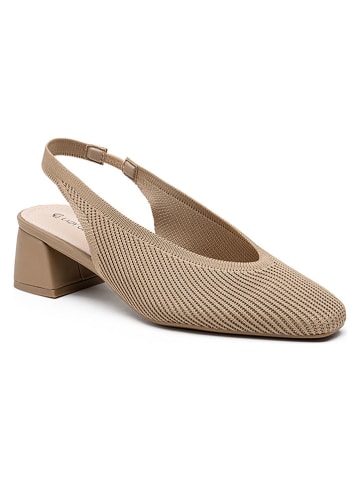 Foreverfolie Slingpumps in Khaki