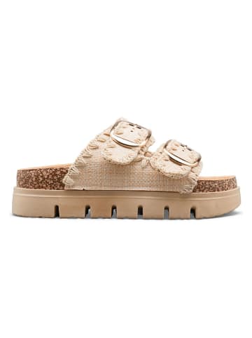 C'M Pantoletten in Beige