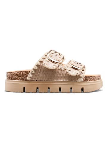 C'M Pantoletten in Taupe