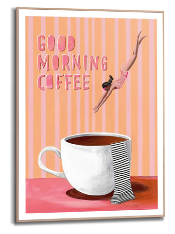 Orangewallz Druk artystyczny "Good Morning Coffee" w ramce