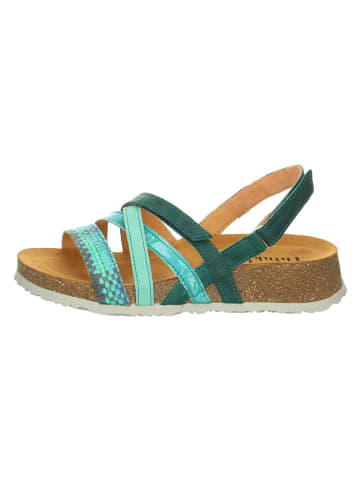 Think! Leren sandalen "Koak" turquoise/groen