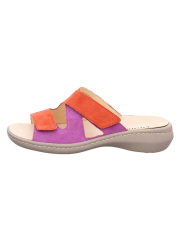 Think! Leder-Pantoletten "Camilla" in Lila/ Orange