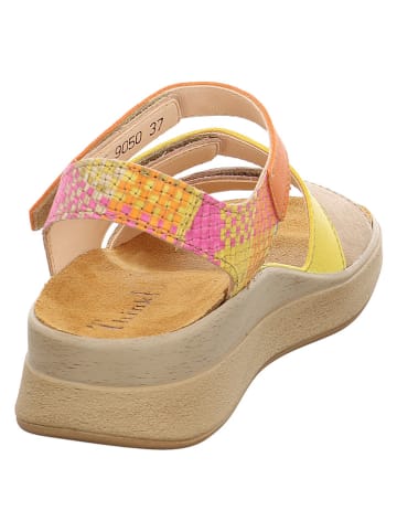 Think! Leder-Sandalen "Meggie" in Gelb/ Pink/ Orange
