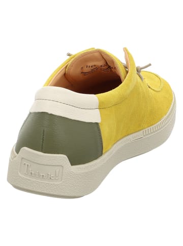 Think! Leren veterschoenen "Turna" geel