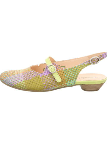 Think! Leder-Slingballerinas in Schwarz