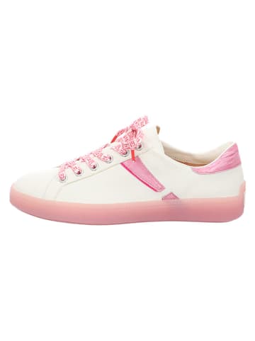 Think! Leren sneakers "Turna" wit/lichtroze