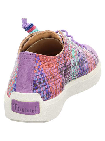 Think! Leren sneakers "Turna" paars/meerkleurig